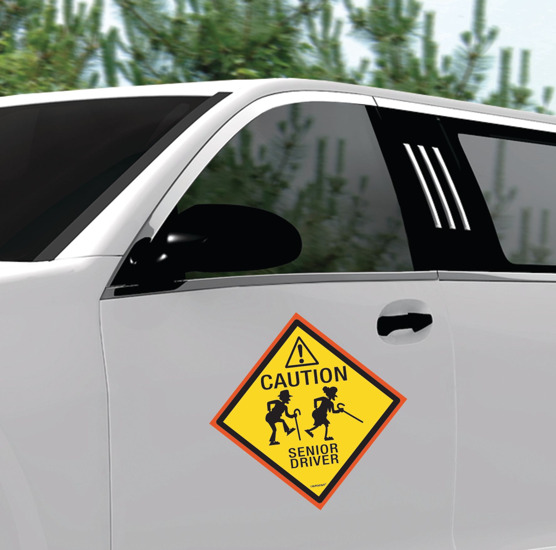 Aimant à auto Caution Senior Driver Front_Flat