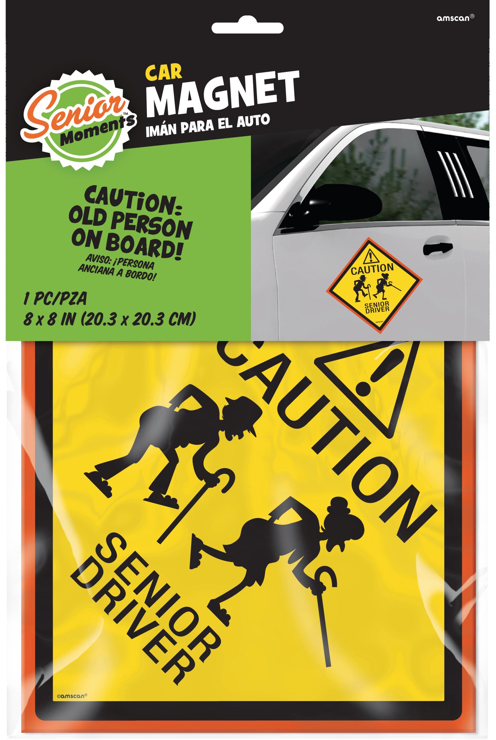 Aimant à auto Caution Senior Driver Front_Flat