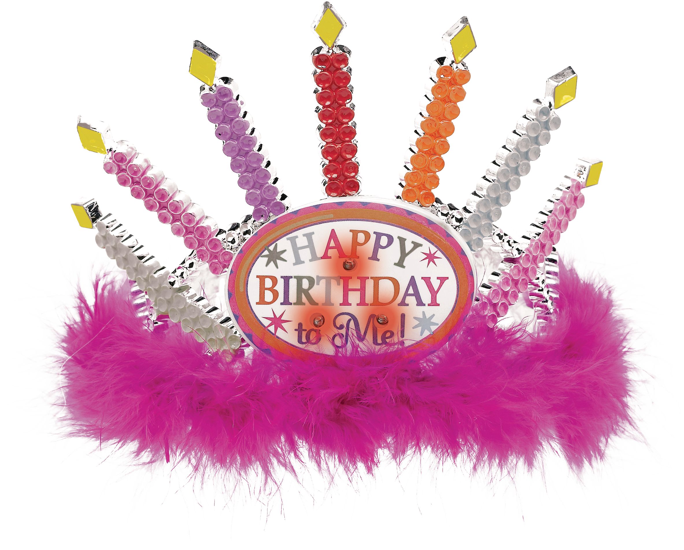 Couronne/Tiare lumineuse « Happy Birthday » (« Joyeux anniversaire »)