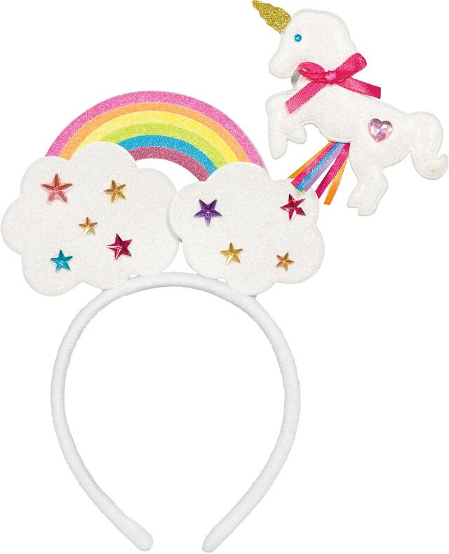 Serre-tête bopper Licorne scintillante avec effet sonore Front_Flat