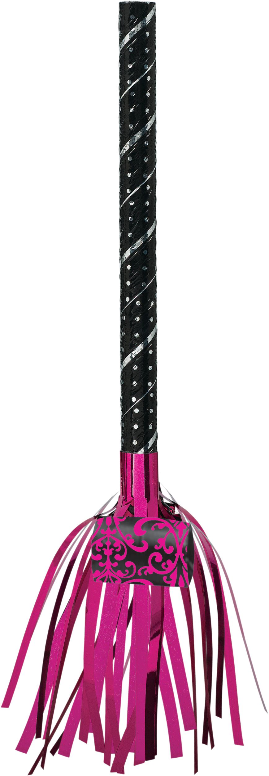 Black and Pink Fringe Blowouts, 8-pc Overhead_Flat