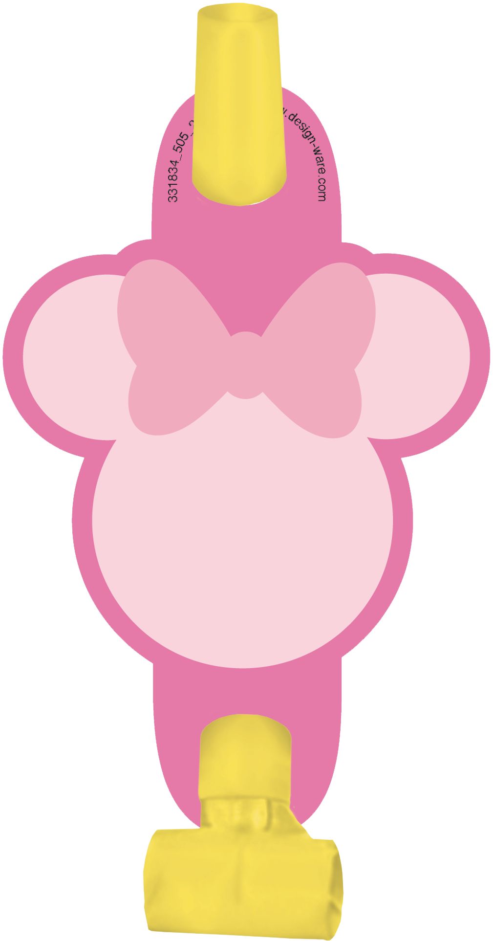 Mirlitons pour fête 1er anniversaire Minnie Mouse, paq. 8 Front_Flat