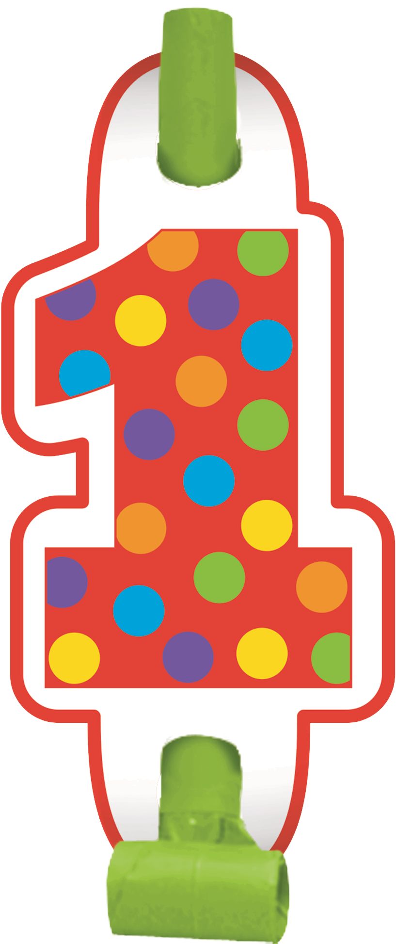 Sesame Street Elmo 1st Birthday Party Blowouts, 8-pk Overhead_Flat