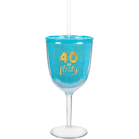 40 & Flirty Wine Tumbler with Straw Front_Flat