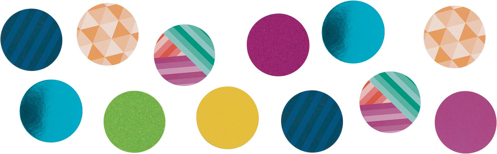 Giant Colourful Confetti Circles, 48-pc Front_Flat