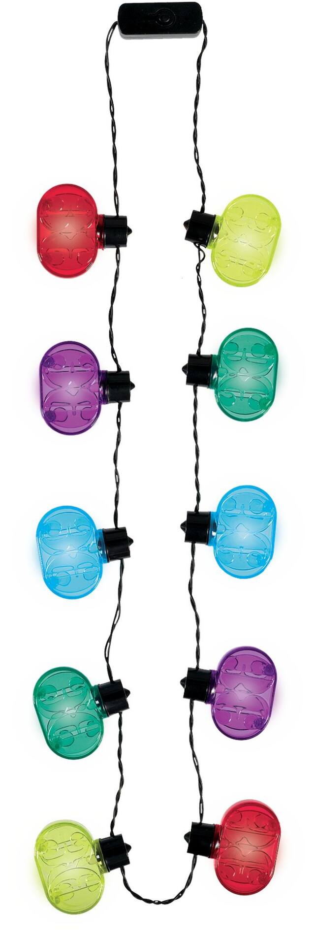 Light-Up Multicolour 30th Birthday Necklace Front_Flat