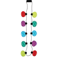 Light-Up Necklace Jewelry with Batteries, Multi-Coloured, 17-in, Wearable Accessory for Birthdays Front_Flat