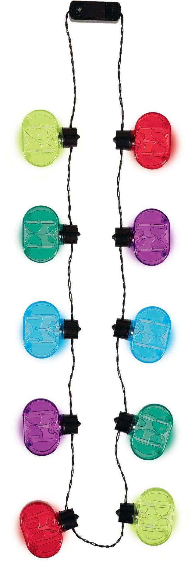 Collier lumineux 60e anniversaire multicolore Front_Flat