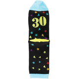 Mi-chaussettes The Big 30 pour adulte, noir/bleu/jaune, taille unique, accessoire à porter pour anniversaires Bottom_Flat