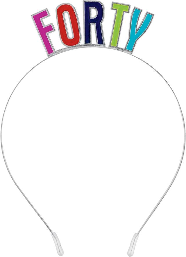 Serre-tête 40e anniversaire multicolore Front_Flat