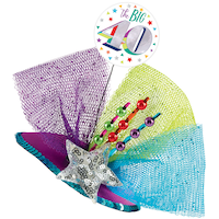Clip-On Prismatic Multicolour 40th Birthday Fascinator Hat Front_Three_Fourths_Angled_Left