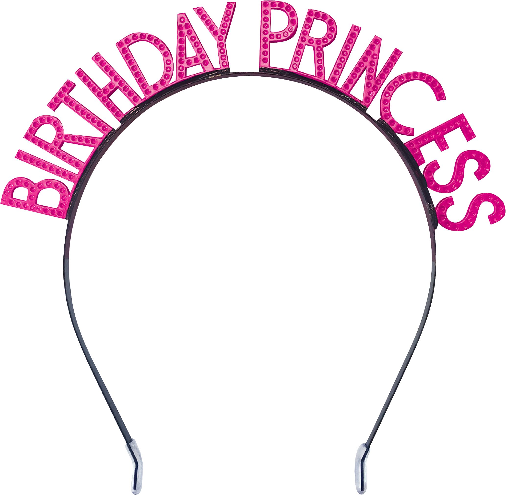 Birthday Princess Headband, Pink Front_Flat