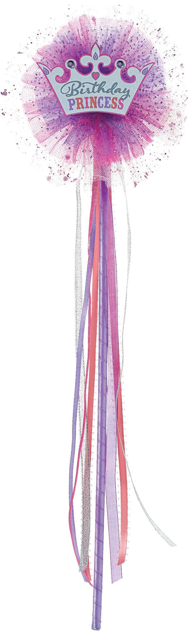 Pink Birthday Princess Wand Front_Flat
