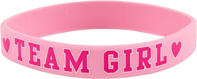 Girl or Boy Gender Reveal Wristbands, 6-pc Front_Elevated