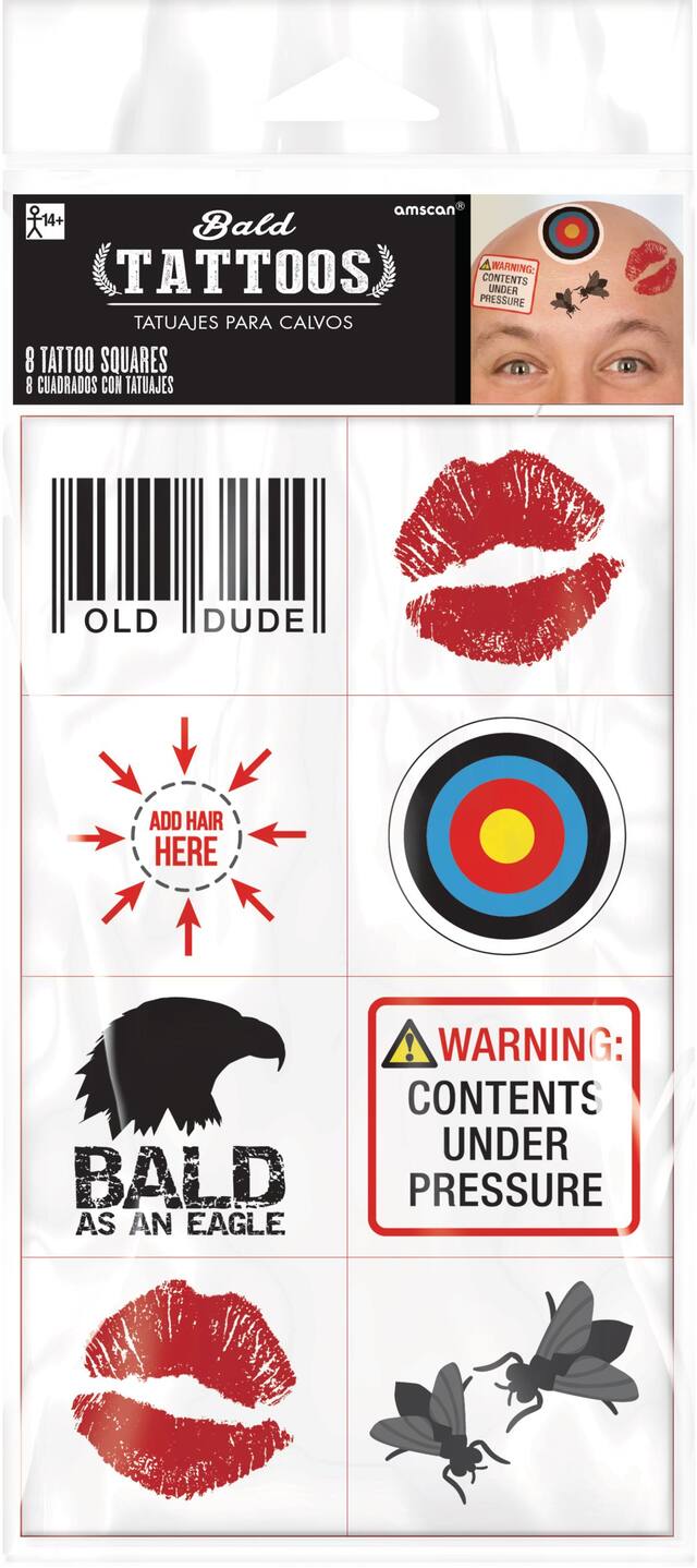 Bald Head Tattoos, 1 Sheet Front_Flat