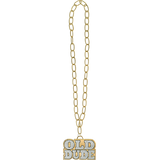 Old Dude Pendant & Chain Link Necklace Overhead_Flat