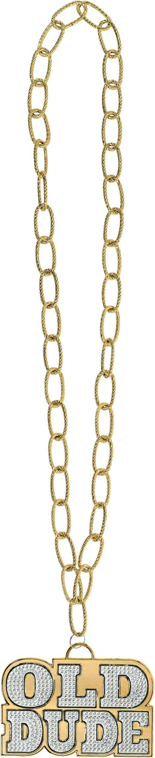 Collier à maillons de chaîne et à pendentif vieux garçon Overhead_Flat