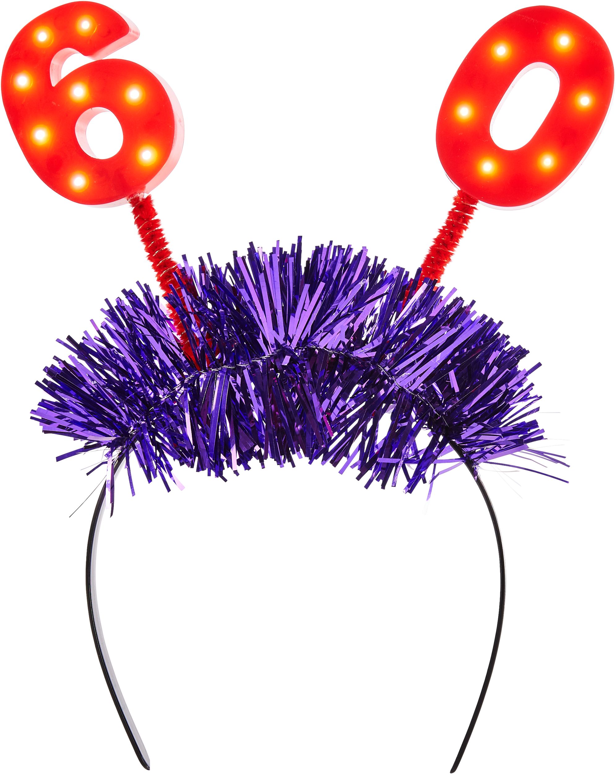 Light-Up 60th Birthday Head Bopper Front_Flat