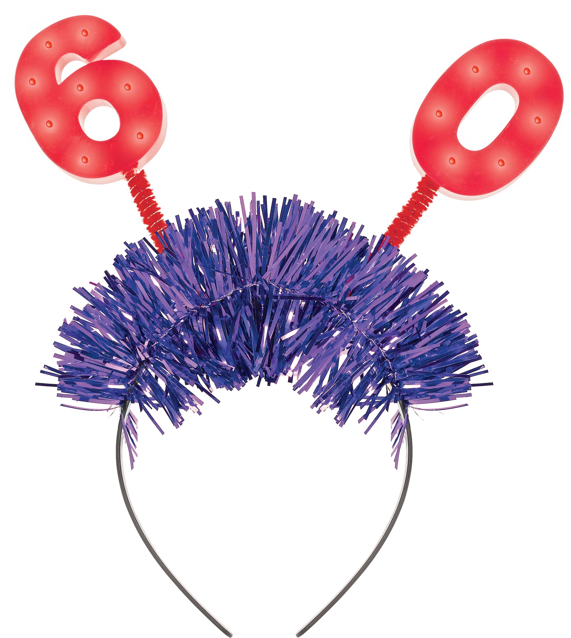 Light-Up 60th Birthday Head Bopper Front_Flat