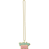 Collier de perles et pendentif en plastique Birthday Babe Overhead_Flat