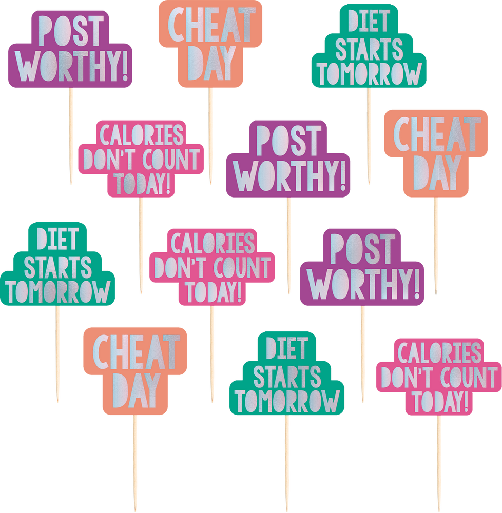 Young & Fab Cupcake Picks, 24pk Party City