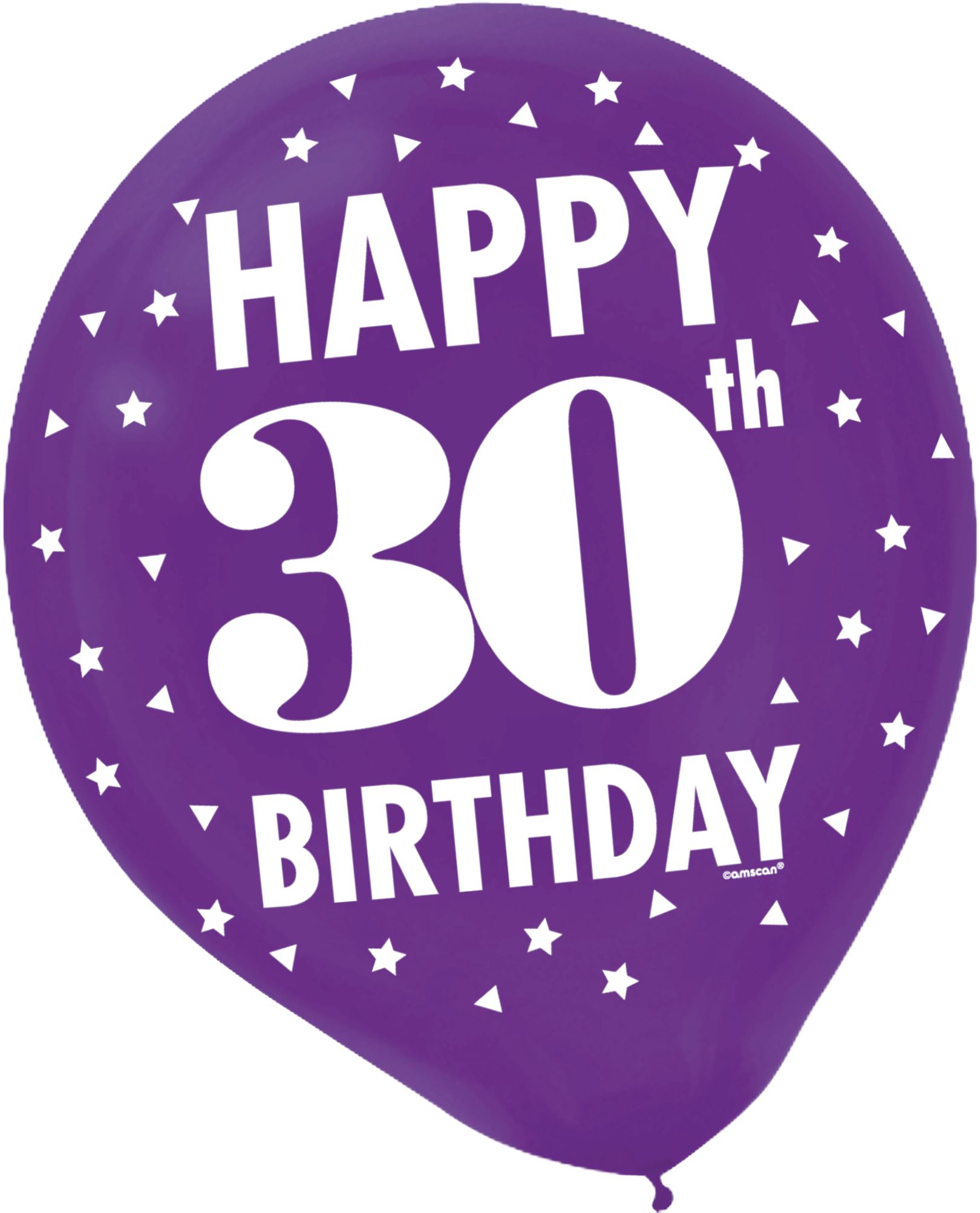 Here's to 30 Birthday Balloons, 15-pk Front_Flat