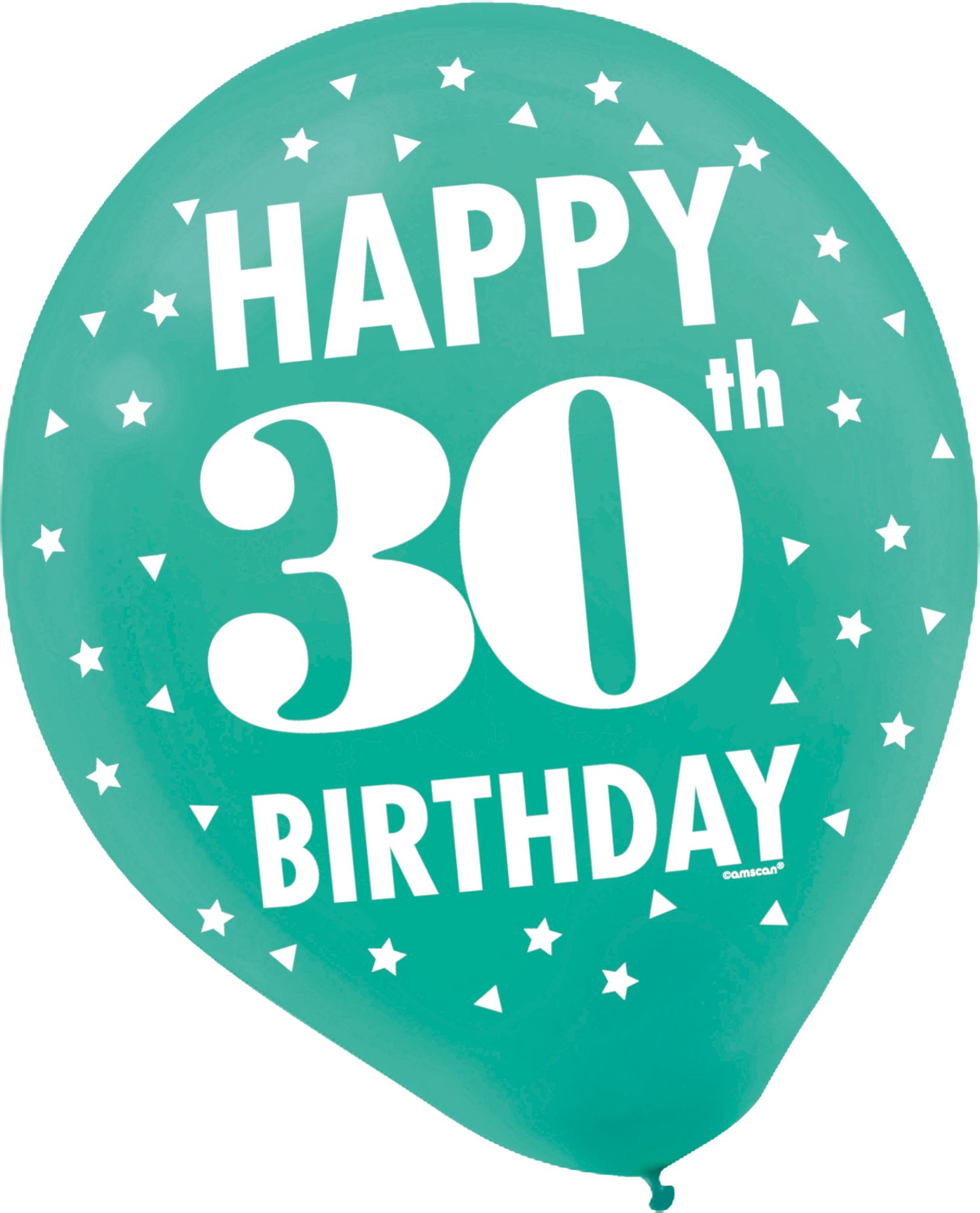 Here's to 30 Birthday Balloons, 15-pk Front_Flat
