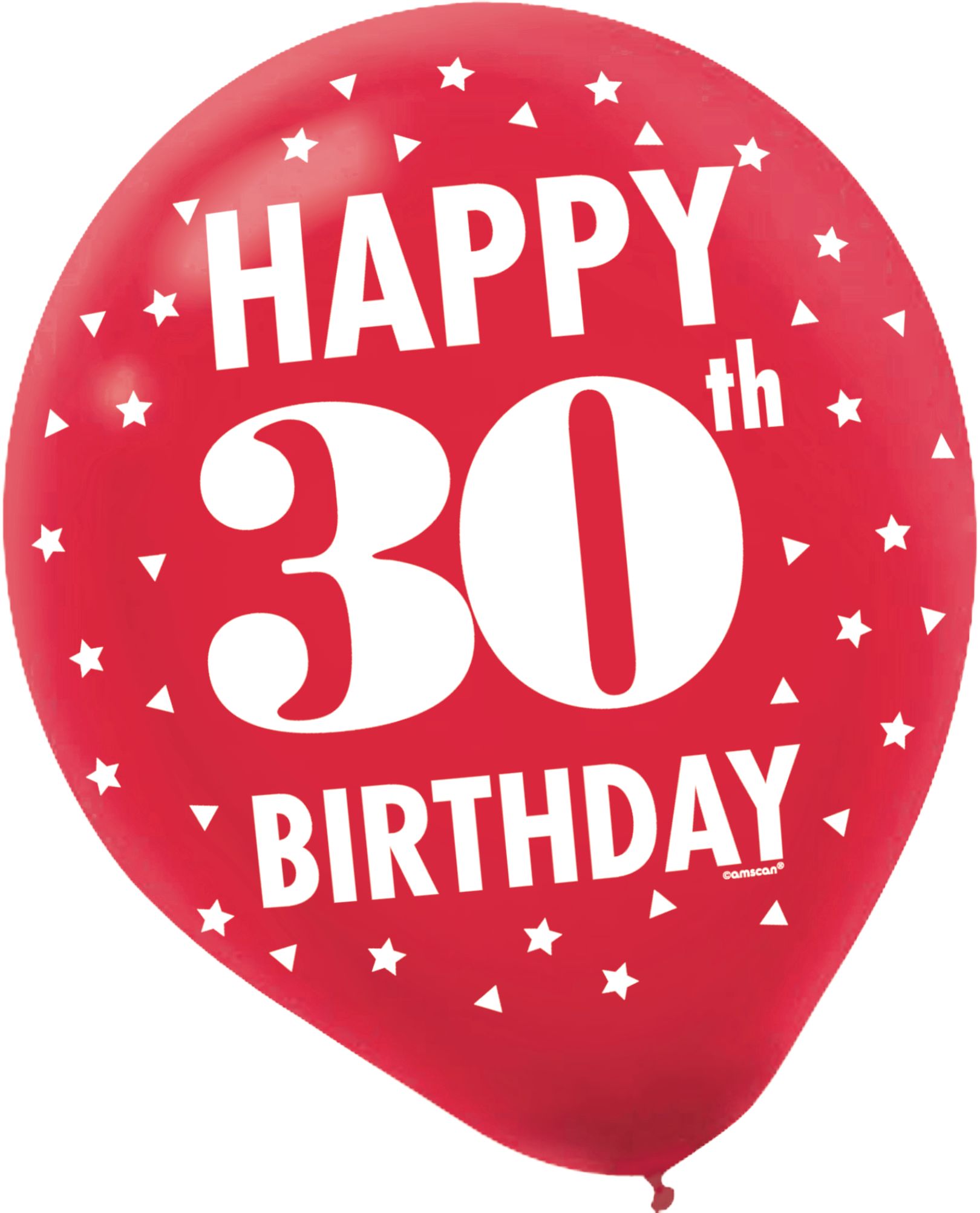 Here's to 30 Birthday Balloons, 15-pk Front_Flat
