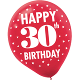 Here's to 30 Birthday Balloons, 15-pk Front_Flat