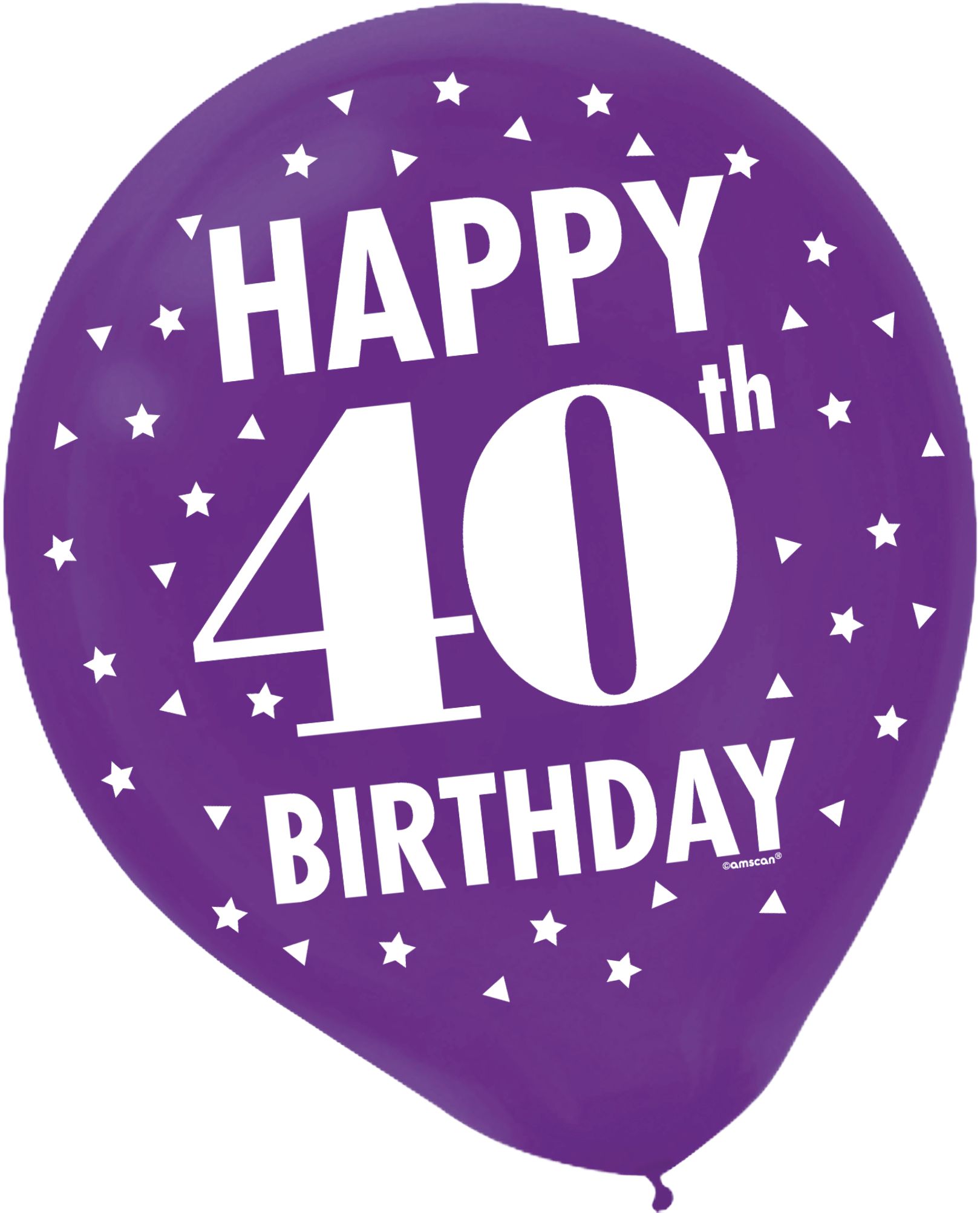 Ballons pour 40e anniversaire, paq. 15 Front_Flat