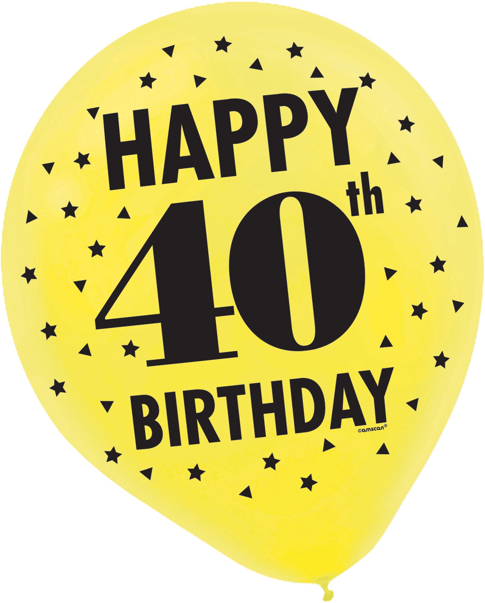 Ballons pour 40e anniversaire, paq. 15 Front_Flat