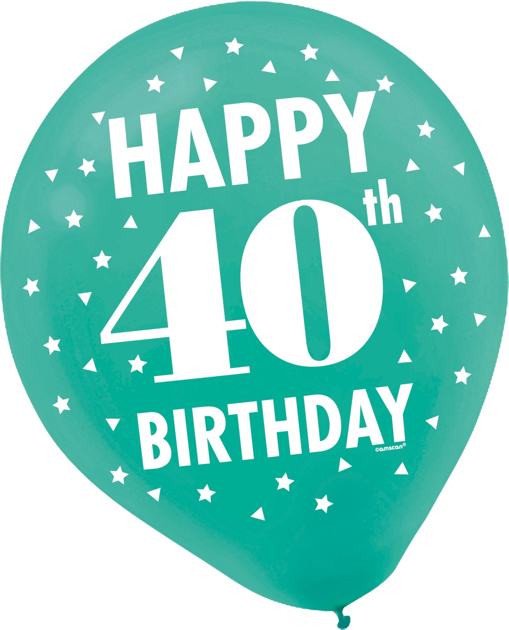 Ballons pour 40e anniversaire, paq. 15 Front_Flat