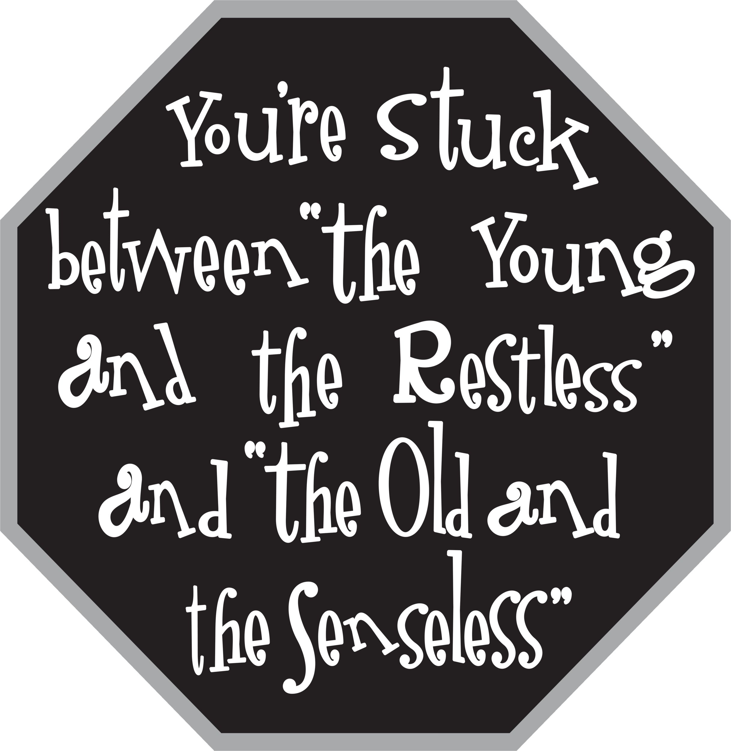 Over the Hill Vinyl Cutouts, 16-pc Front_Flat