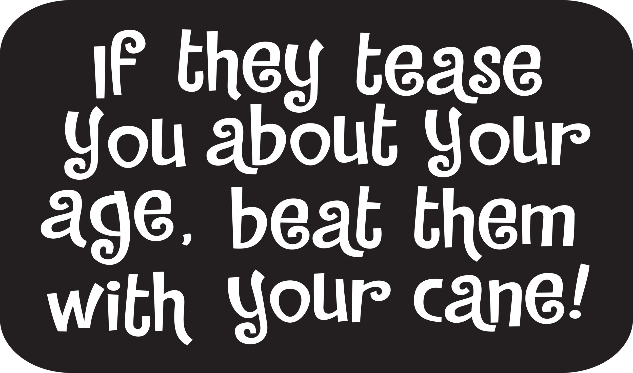 Over the Hill Vinyl Cutouts, 16-pc Front_Flat