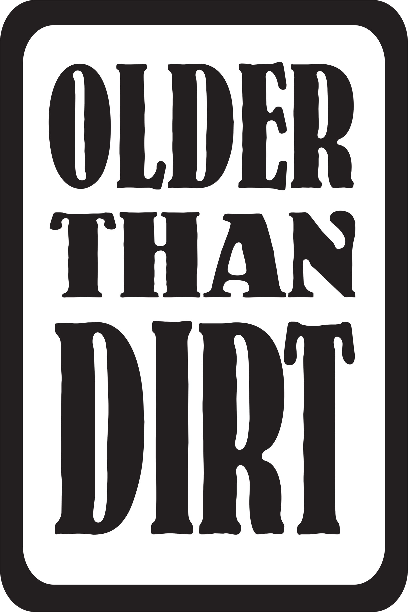 Over the Hill Vinyl Cutouts, 16-pc Front_Flat