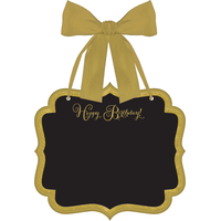 Glitter Gold Birthday Chalkboard Sign Front_Flat