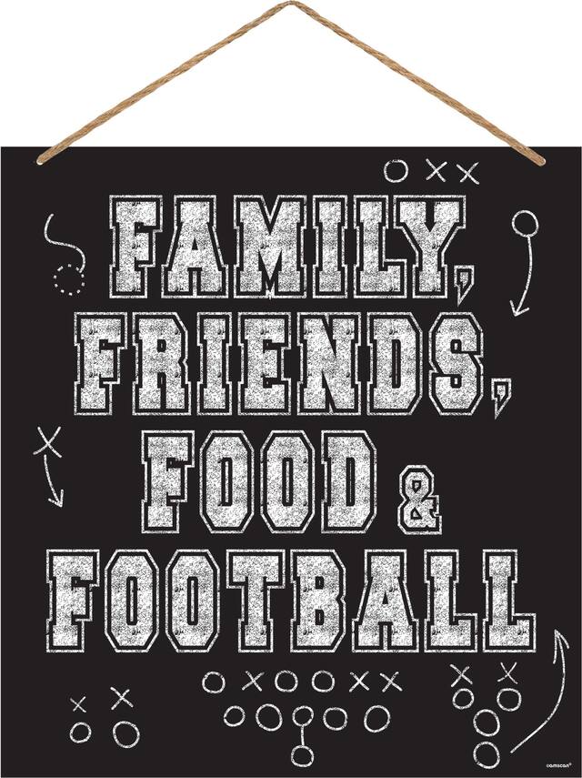 Family, Friends, Food Football Sign Front_Flat