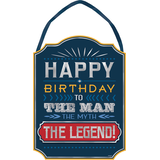 Vintage Happy Birthday Sign for Him Front_Flat