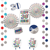 Here's to 30 Birthday Room Decorating Kit, 12-pc Composite_or_Mixed