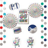 Milestone 60th Birthday Party Room Decorating Kit, 12-pc Composite_or_Mixed