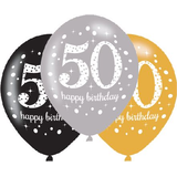 Sparkling Celebration 50th Birthday Balloons, 6-pk Front_Flat