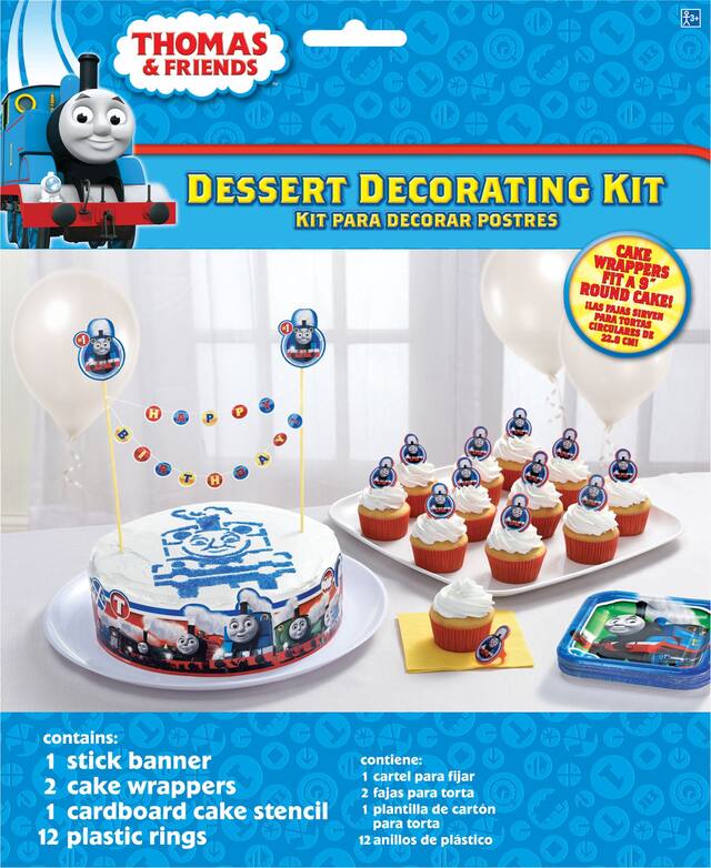 Thomas the Tank Engine Birthday Party Dessert Decorating Kit for 12 Front_Flat
