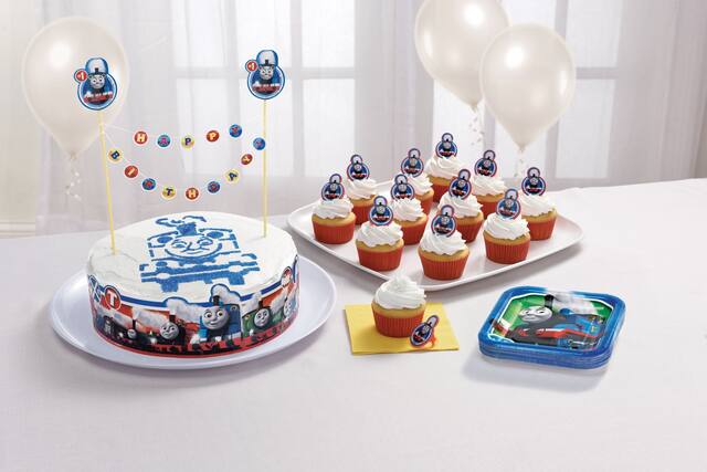 Kit décoration de dessert pour fête d'anniversaire Thomas le petit train pour 12 Composite_or_Mixed