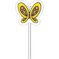 Décorations de Gâteaux Licorne Papillon Arc-en-ciel, paq. 12 Front_Flat