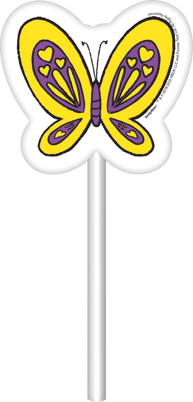 Rainbow Butterfly Unicorn Kitty Cake Toppers, 12-pc Front_Flat