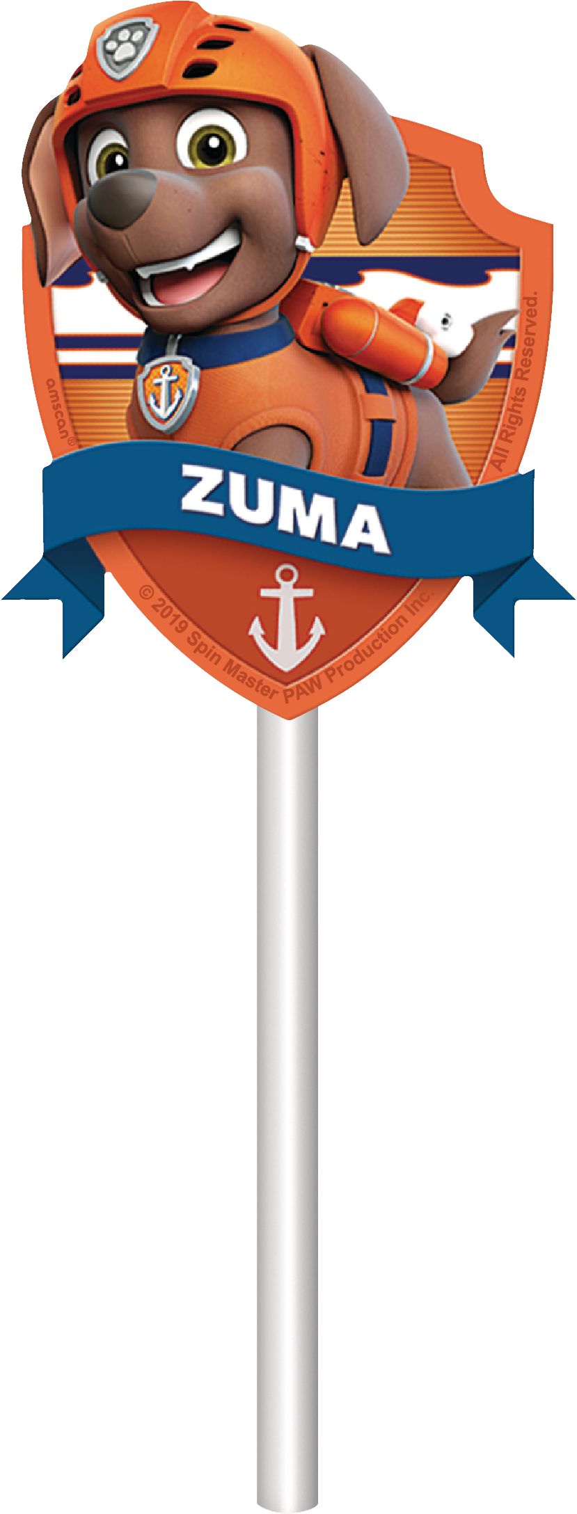 Nickelodeon PAW Patrol Chase/Marshall/Rocky/Skye Cake Treat Toppers, Multi-Coloured, 12-in, 6-pk, for Birthday Party Front_Flat