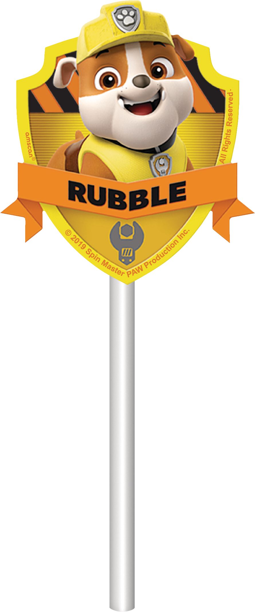 Nickelodeon PAW Patrol Chase/Marshall/Rocky/Skye Cake Treat Toppers, Multi-Coloured, 12-in, 6-pk, for Birthday Party Front_Flat