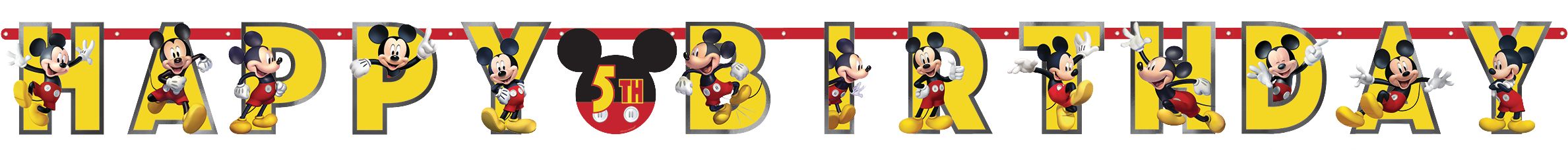 Portrait pour fête d'anniversaire Mickey Mouse Forever, paq. 5