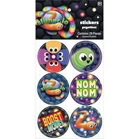 Slither.io Stickers for Birthday Party Favours, 4-pk Front_Flat