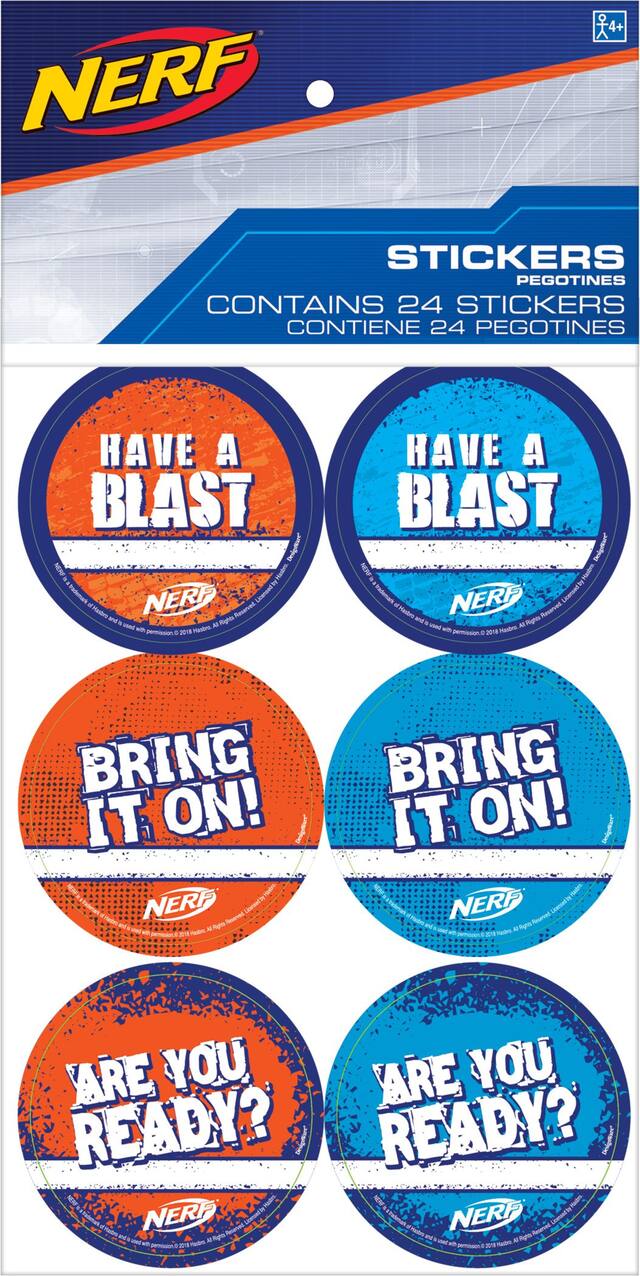 Nerf Stickers, 4-pk Front_Flat